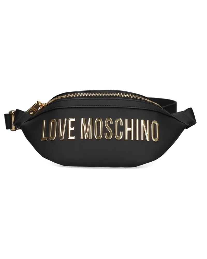 Moschino Gürteltasche mit Logo Schwarz