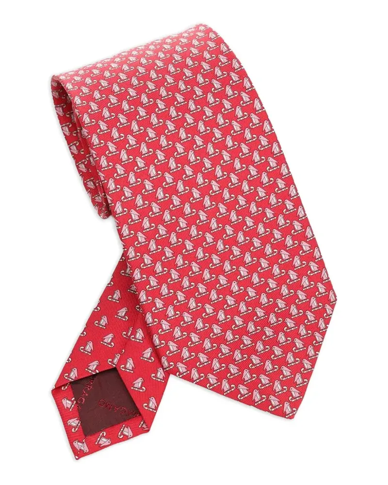 Ferragamo patterned silk tie - Rot Rot