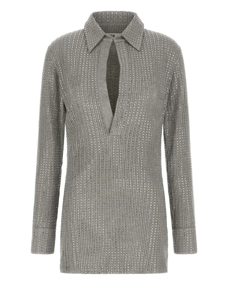 ATTICO Kleid mit Strassapplikation - Grau Grau