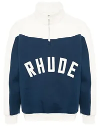 RHUDE Contrast Varsity Sweatshirt Blau