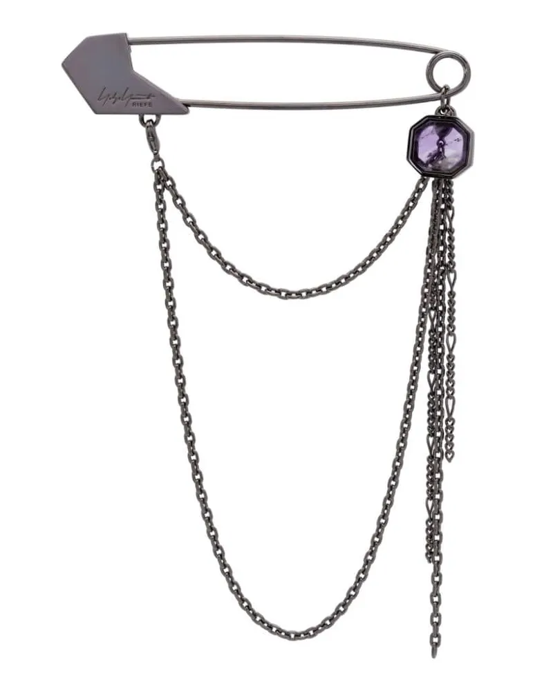 Yohji Yamamoto Anstecknadel aus Amethyst - Schwarz Schwarz