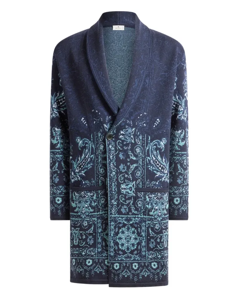 Etro Cardigan aus Paisley-Jacquard - Blau Blau