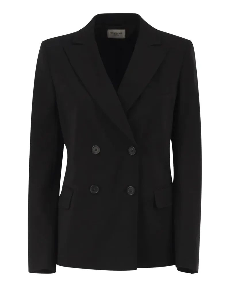 Max Mara double-breasted stretch-fabric blazer - Schwarz Schwarz