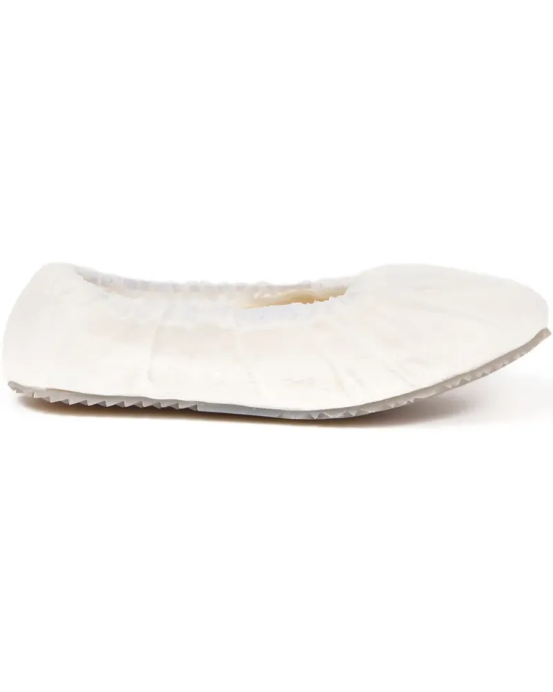 Maison Margiela Geraffte Ballerinas - Weiß Weiß