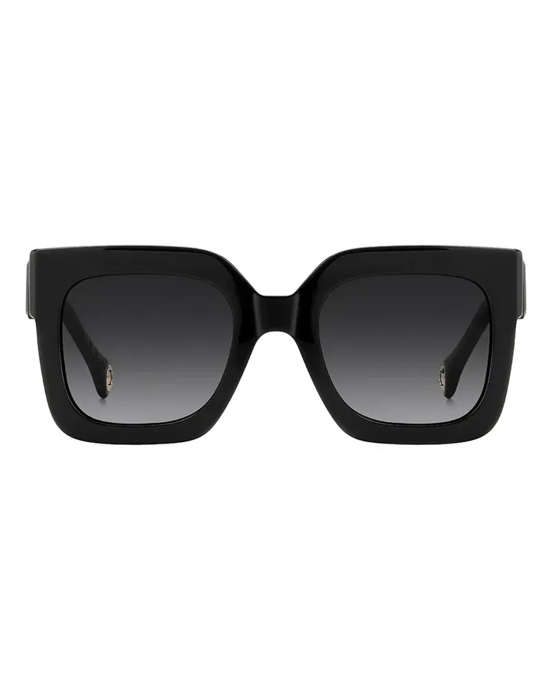 Carolina Herrera New York logo-plaque square-frame sunglasses - Schwarz Schwarz