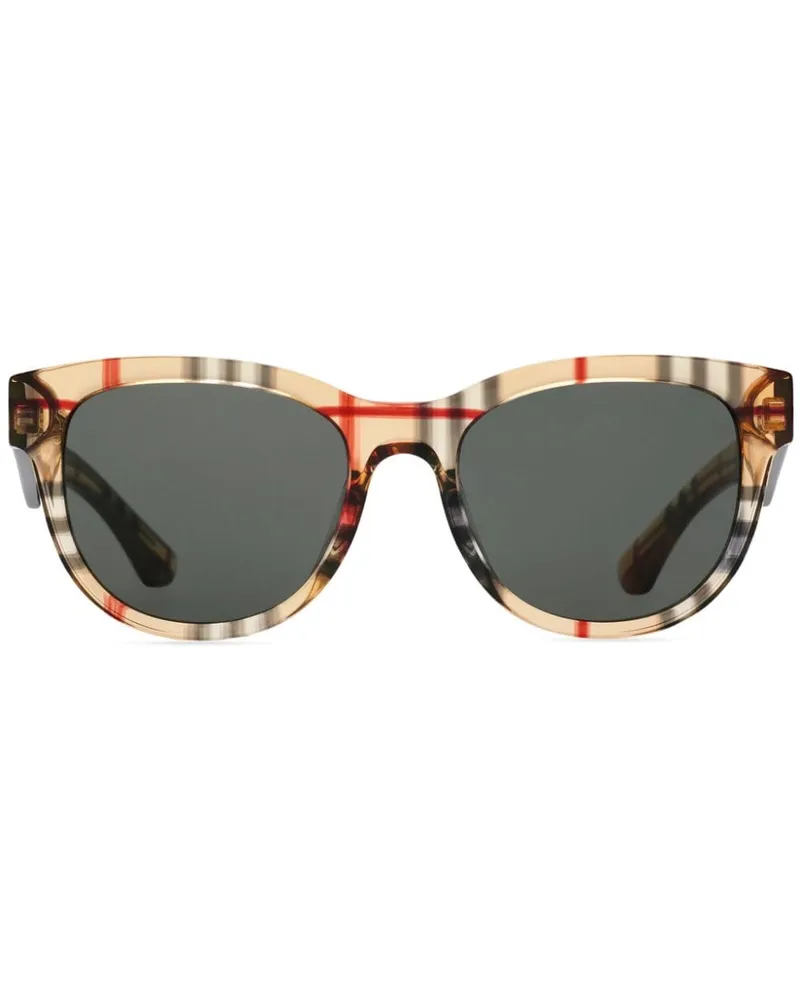 Burberry Runde Sonnenbrille mit Vintage-Check - Nude Nude