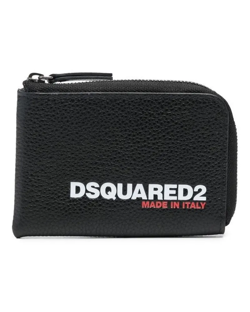 Dsquared2 Portemonnaie mit Logo-Print - Schwarz Schwarz