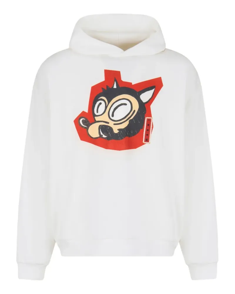 Marni Hoodie mit grafischem Print - Weiß Weiß