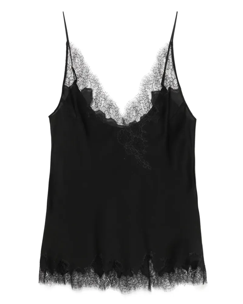 Carine Gilson Top aus Seide - Schwarz Schwarz