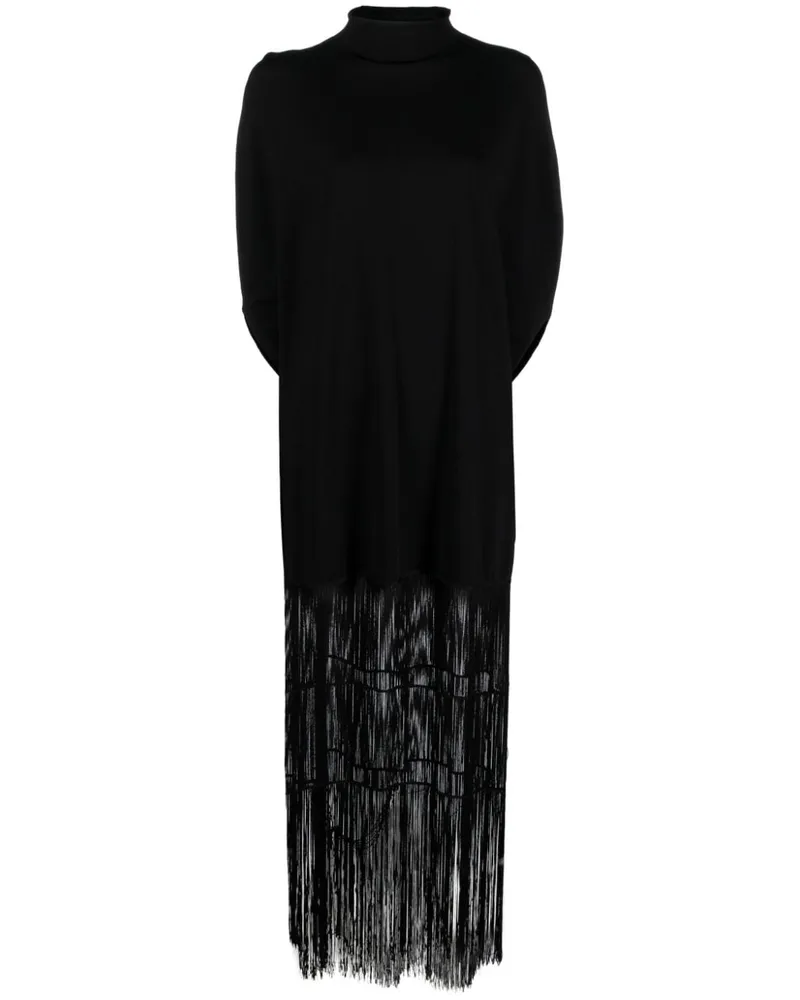KHAITE Olson Maxikleid mit Fransen - Schwarz Schwarz