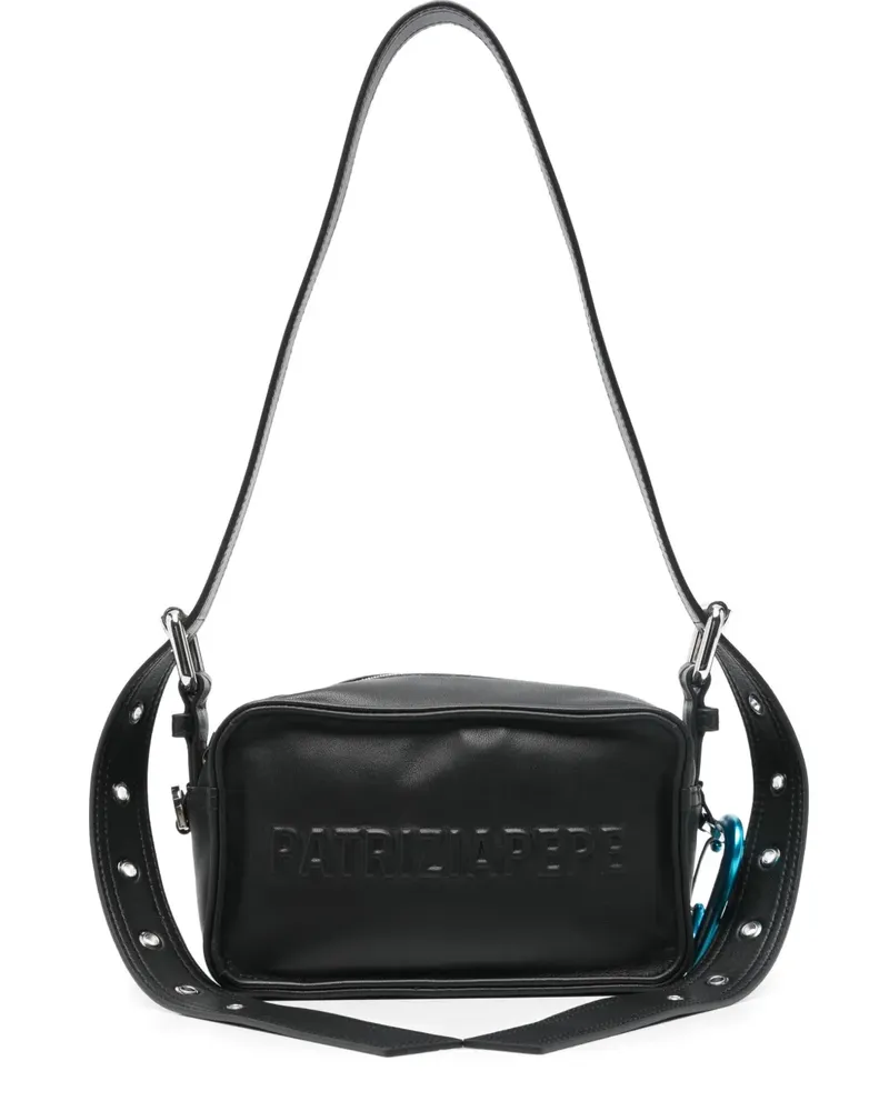 Patrizia Pepe Schultertasche mit Logo-Prägung - Schwarz Schwarz