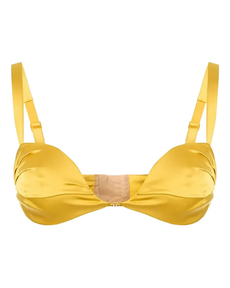 Elisabetta Franchi almond-shaped metal logo bra - Gelb Gelb