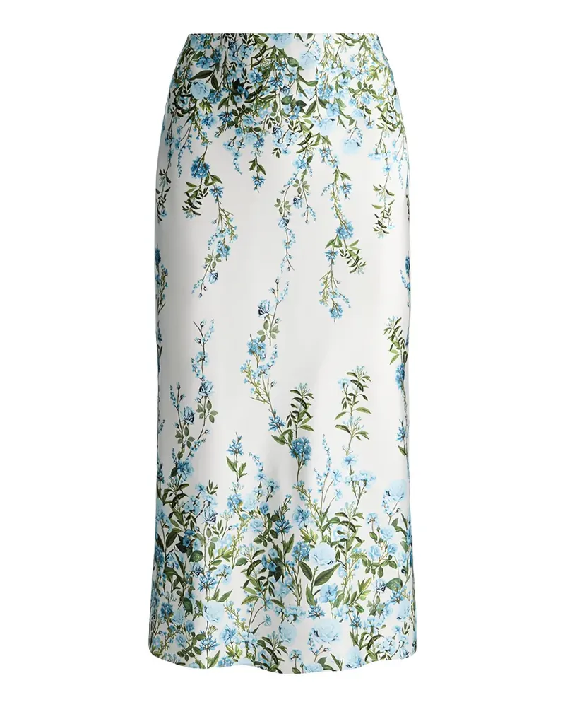 Alice + Olivia Maeve floral-print slip skirt - Weiß Weiß