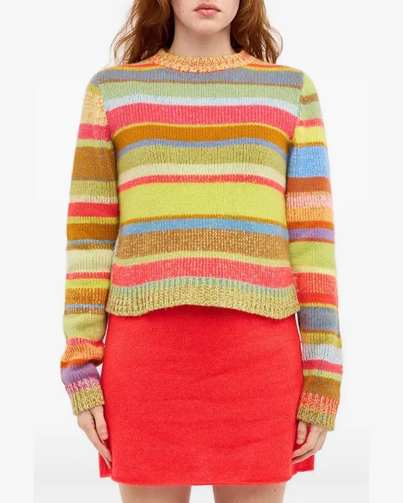 The Elder Statesman ribbed-knit mini skirt - Rot Rot