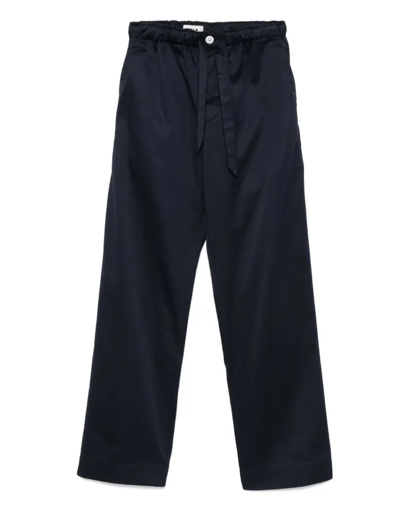 TEKLA Pyjama-Hose aus Satin - Blau Blau
