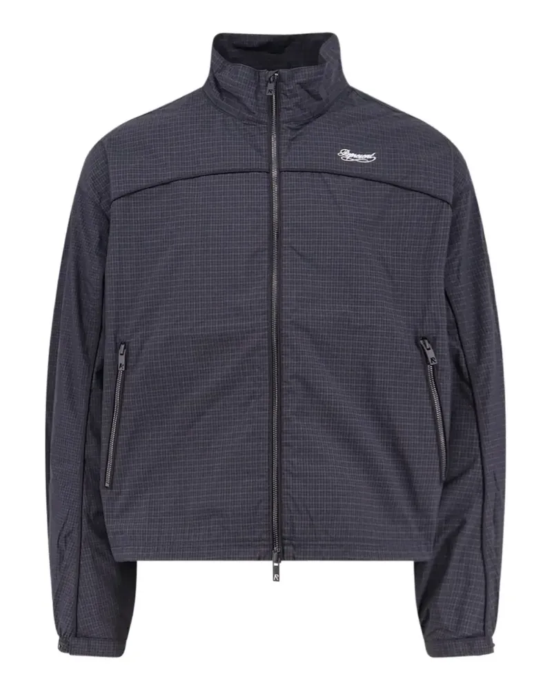 REPRESENT Karierte Jacke mit Logo-Stickerei - Blau Blau