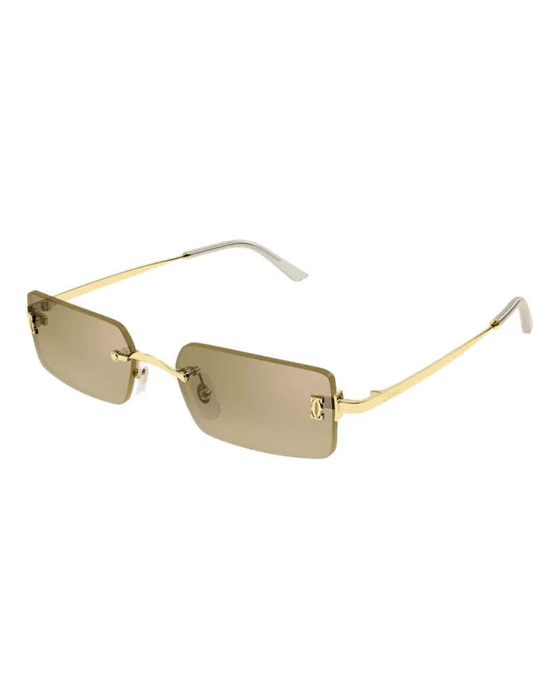 Cartier C de Cartier rectangle-frame sunglasses - Gold Gold