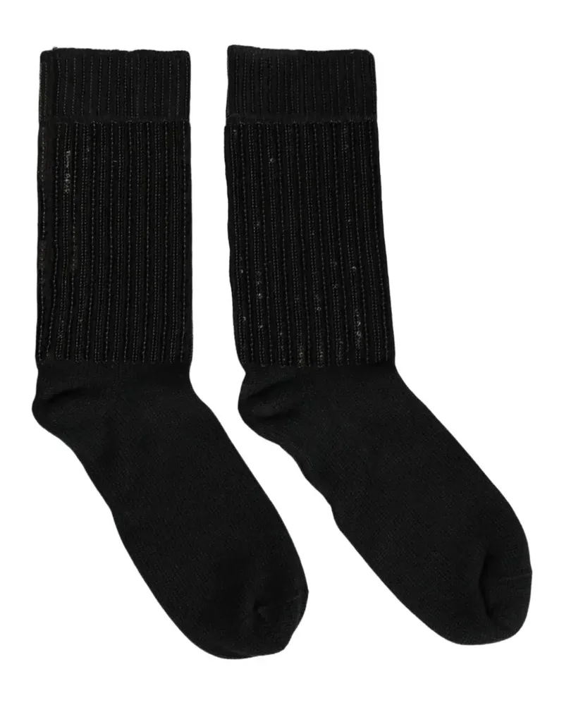 Dolce & Gabbana sequin-embellished ribbed-knit socks - Schwarz Schwarz
