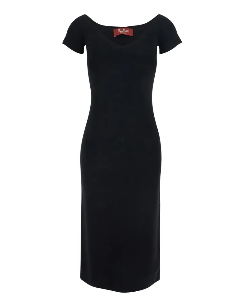 Max Mara Cabina V-neck dress - Schwarz Schwarz