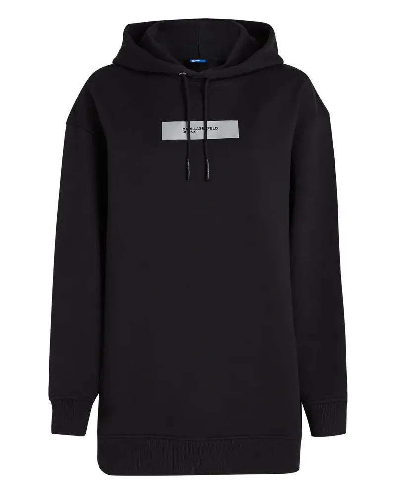 Karl Lagerfeld Minikleid mit Oversized-Logo - Schwarz Schwarz