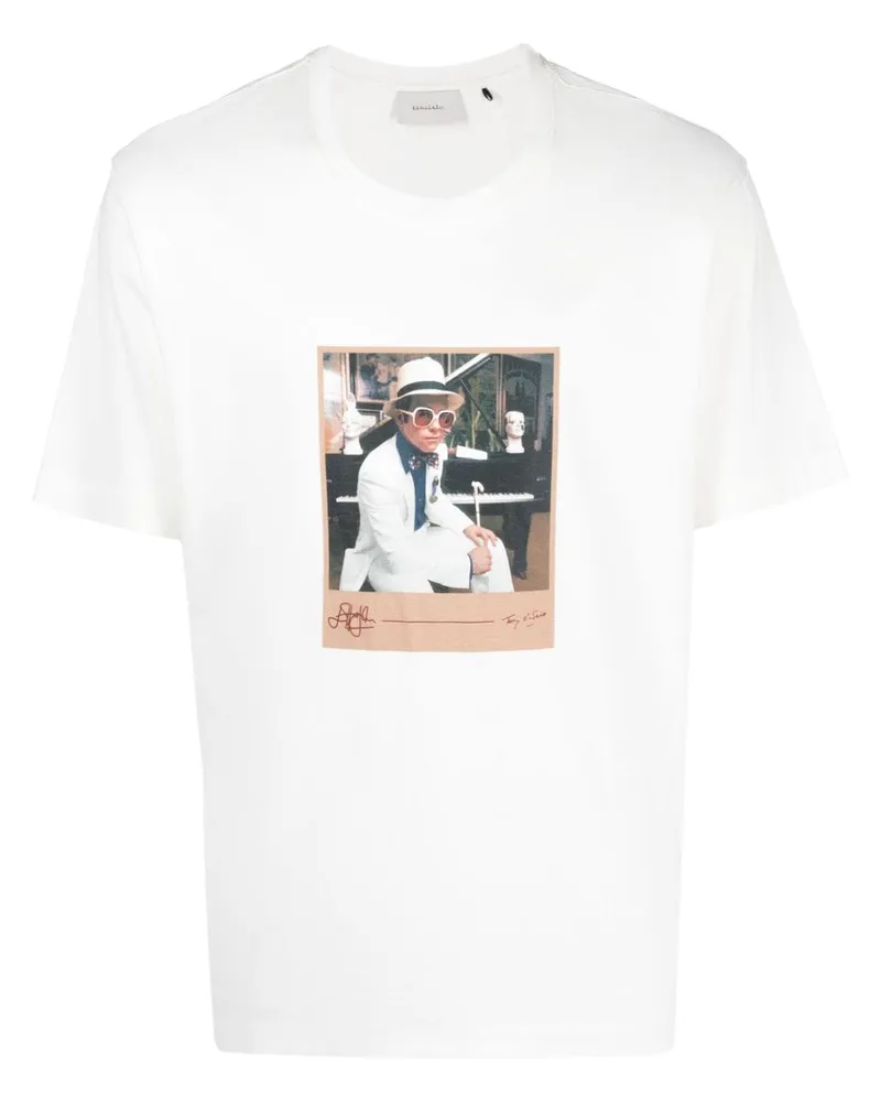 LIMITATO T-Shirt mit Foto-Print Weiß