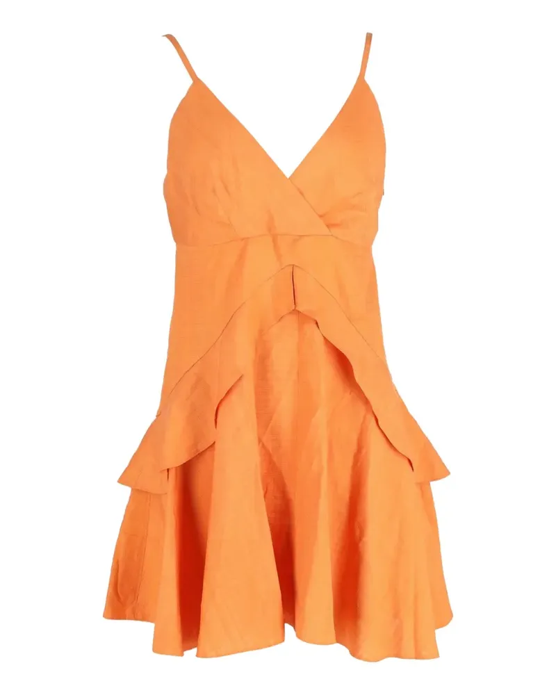 Sandro sleeveless ruffled mini dress - Orange Orange