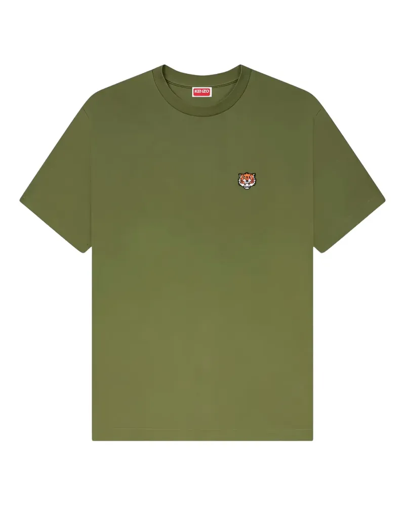 Kenzo T-Shirt mit Tigerstickerei - Grün Grün