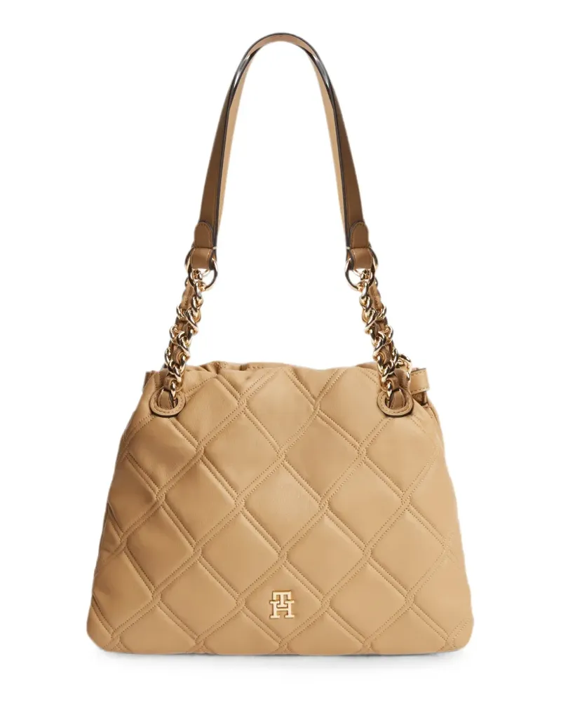 Tommy Hilfiger quilted chain-link shoulder bag - Nude Nude