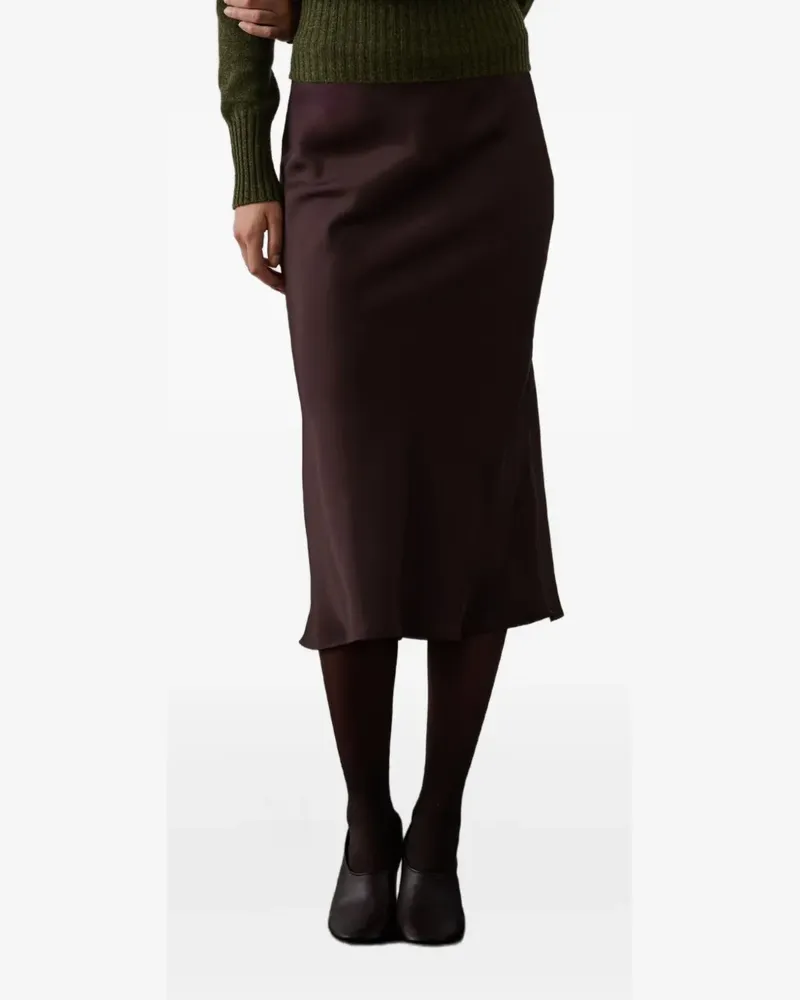 Soeur bias-cut satin midi skirt - Rot Rot