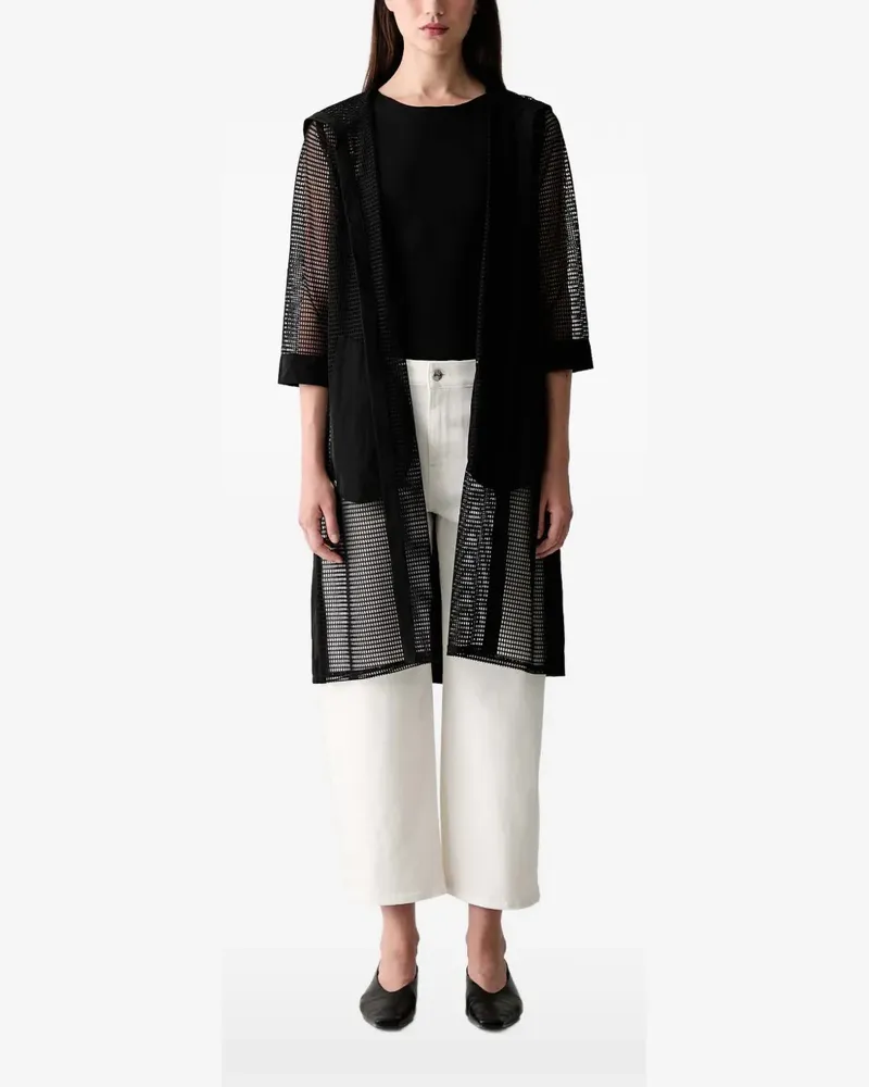 Joseph Ribkoff Jacke mit Mesh-Einsätzen - Schwarz Schwarz