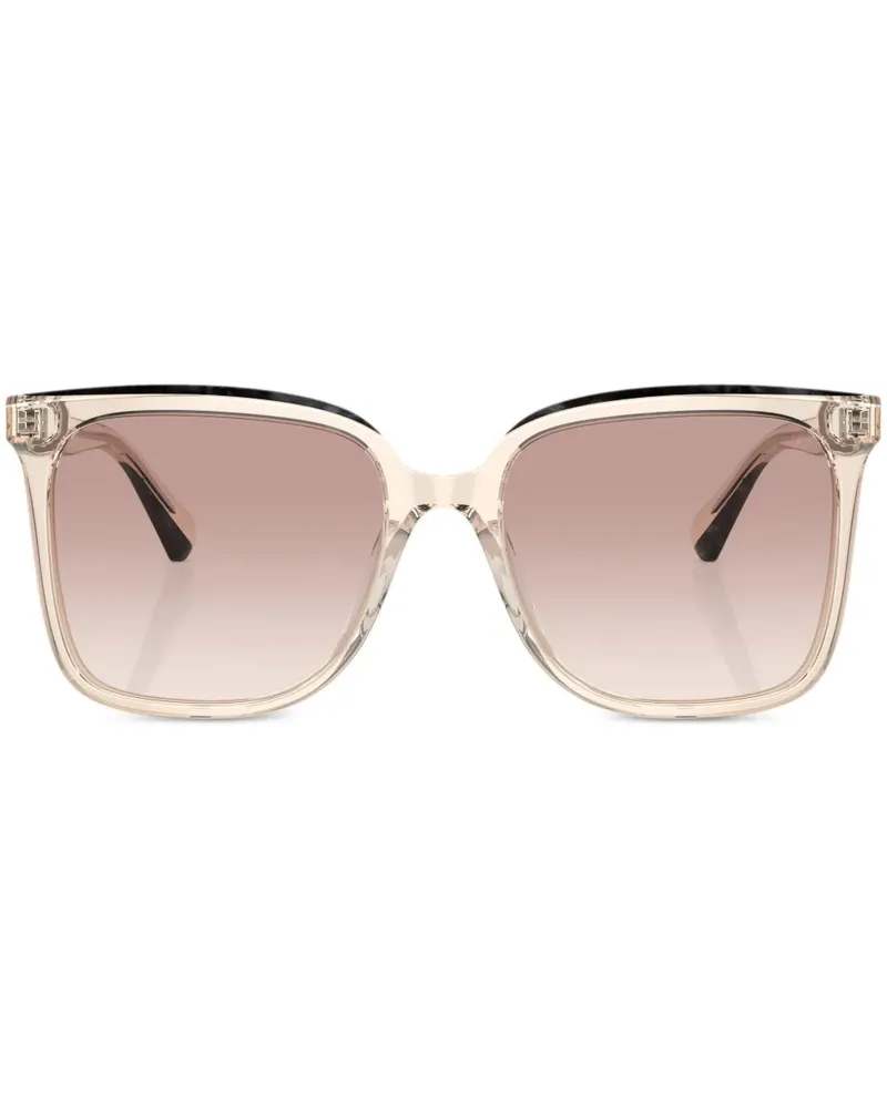 Brunello Cucinelli BC4007S Sonnenbrille mit eckigem Gestell - Rosa Rosa