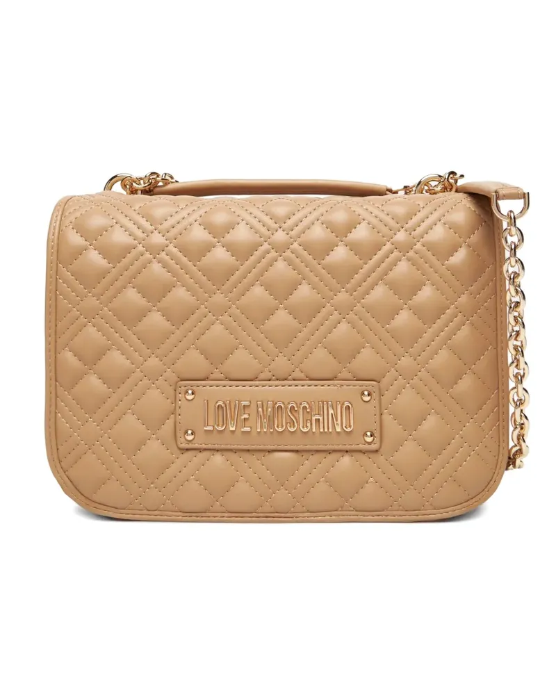 Moschino quilted chain crossbody bag - Nude Nude