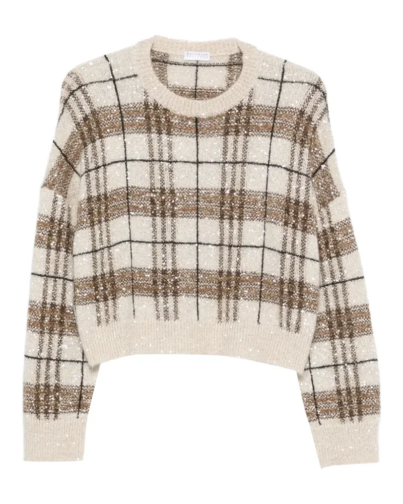 Brunello Cucinelli Pullover mit Pailletten - Nude Nude