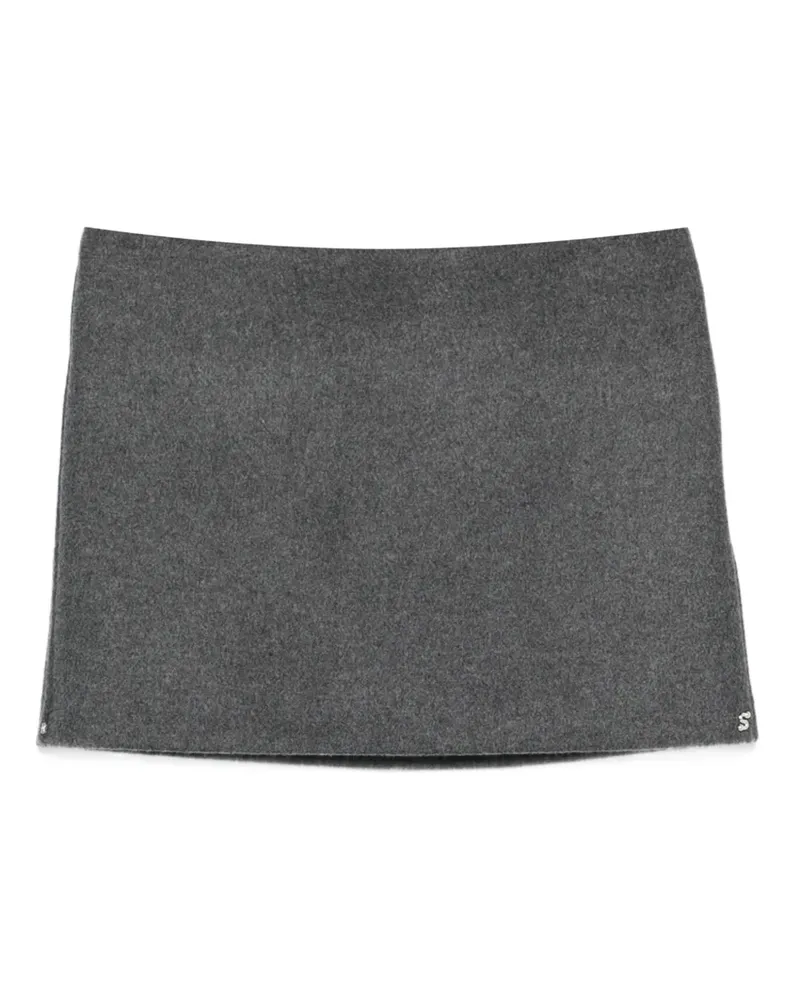 SPORTMAX Minirock mit Logo - Grau Grau
