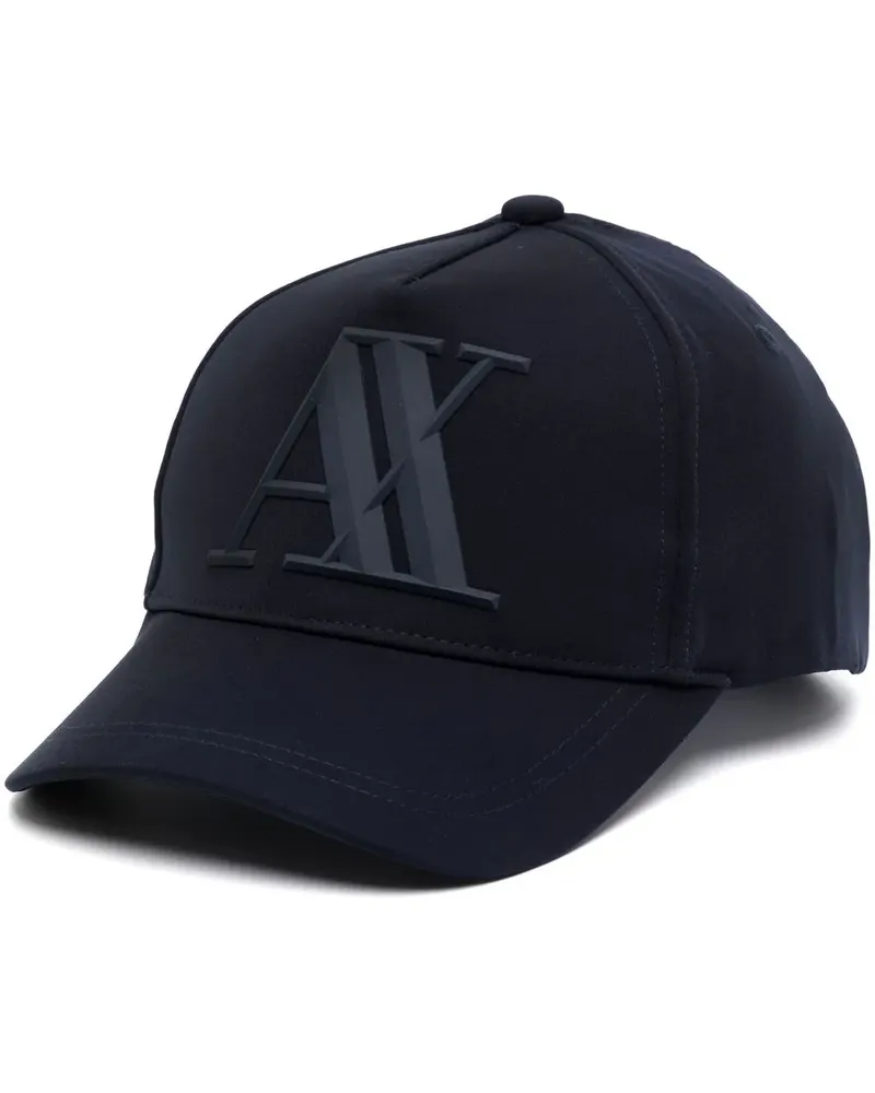Armani Exchange Baseballkappe mit Logo-Schild - Blau Blau