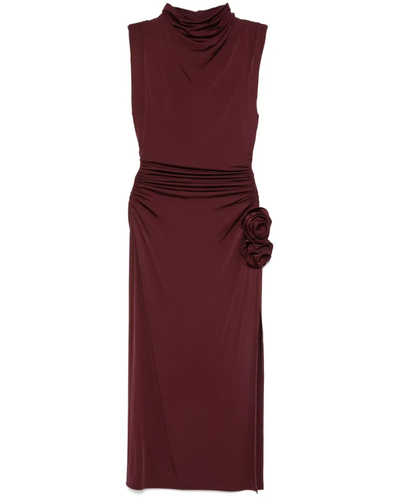Magda Butrym Kleid mit Stehkragen - Rot Rot