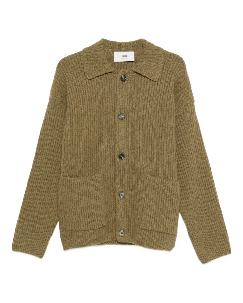 AMI Paris Gerippter Cardigan - Grün Grün