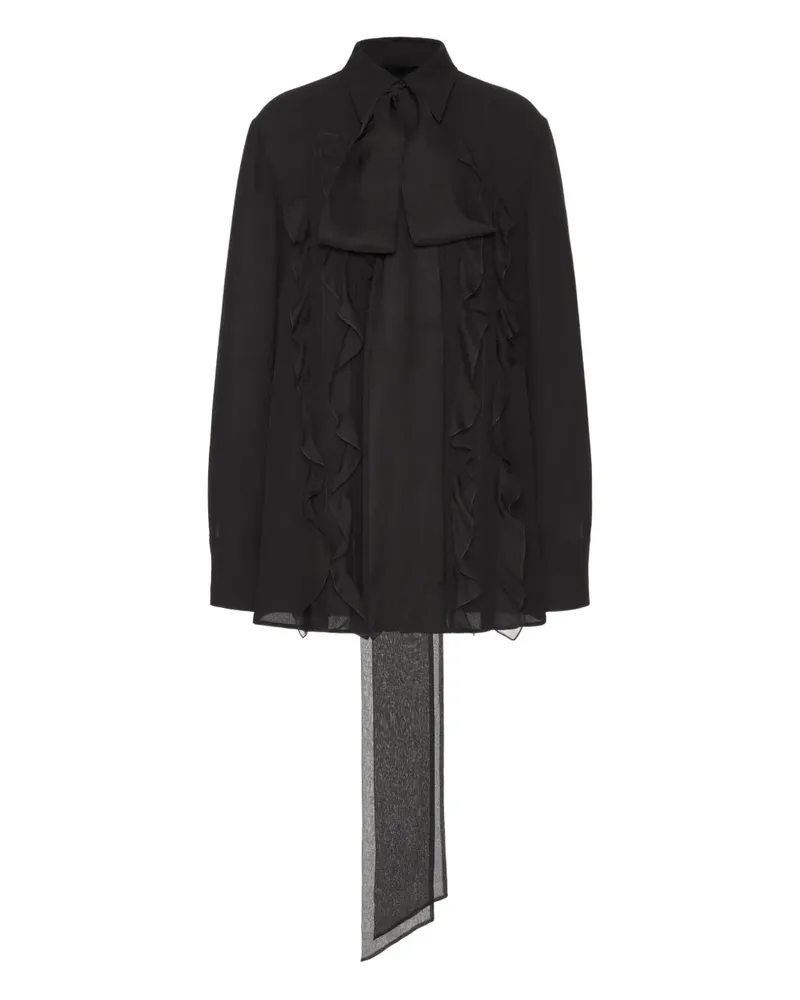 Valentino Garavani Georgette-Bluse - Schwarz Schwarz