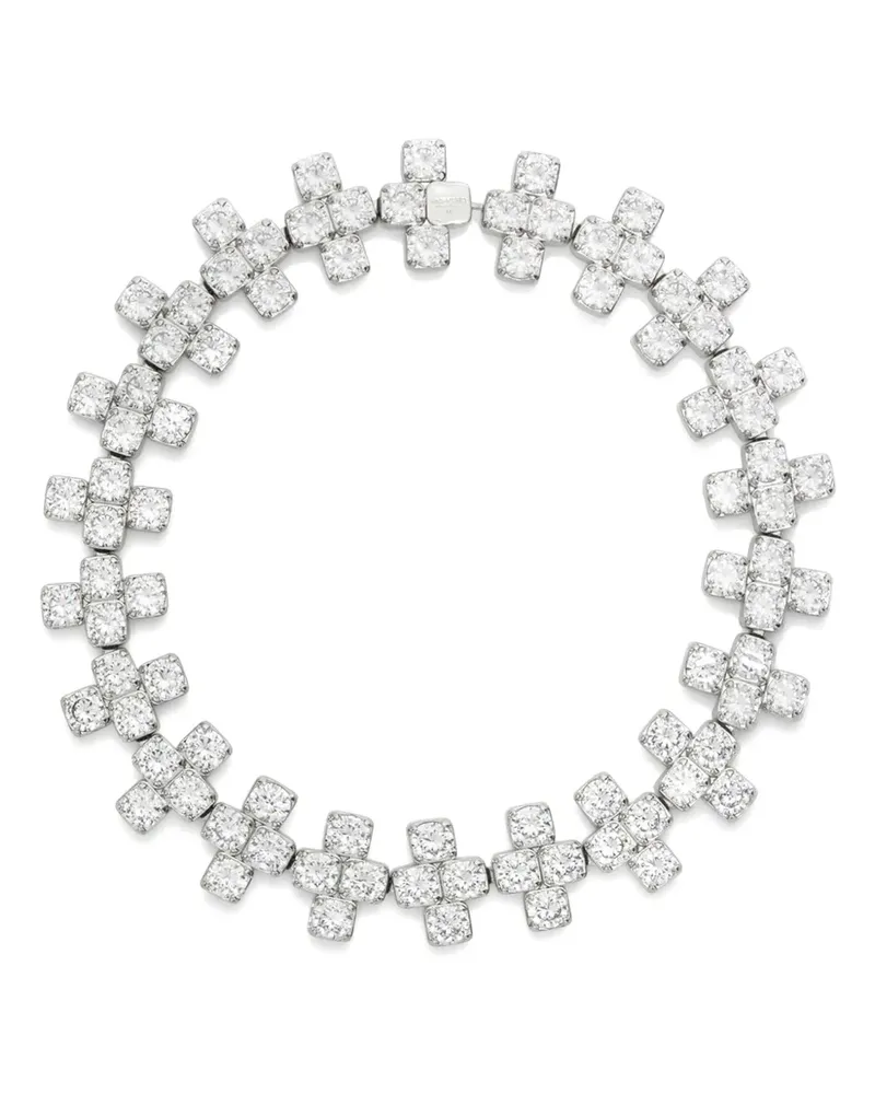 Jil Sander Halskette mit Zirkon - Grau Grau