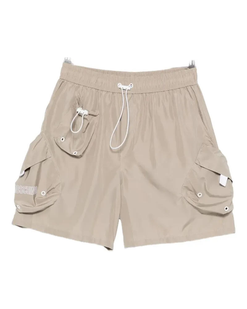 Moschino logo-print swim shorts - Nude Nude