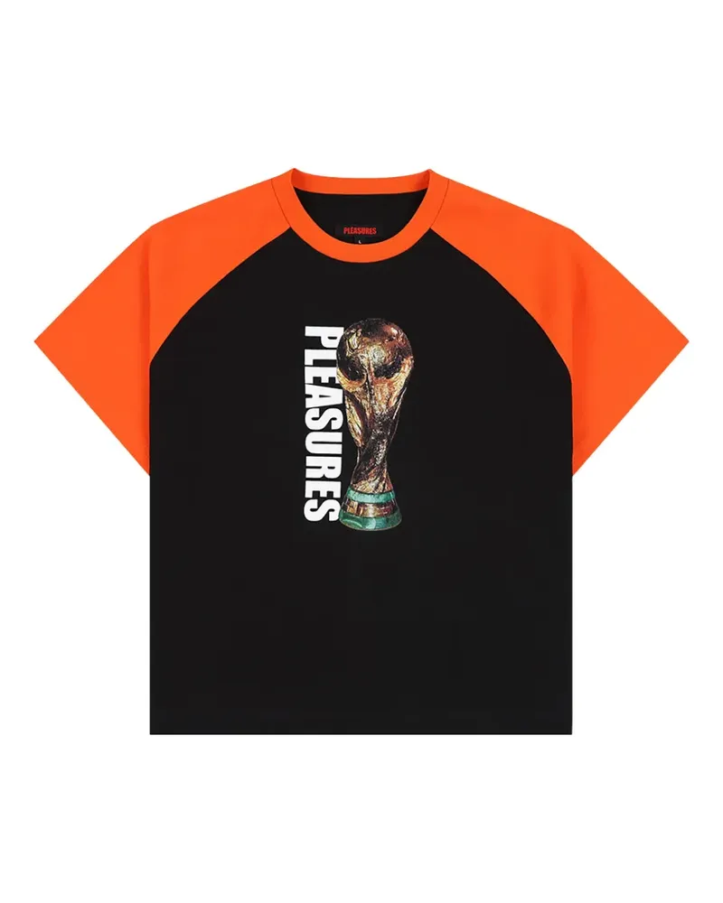 PLEASURES Trophy T-Shirt mit Logo-Print - Schwarz Schwarz