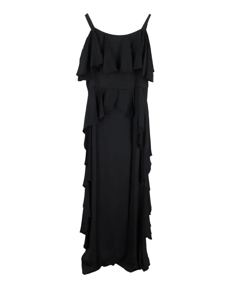 Temperley London ruffled off-shoulder maxi dress - Schwarz Schwarz