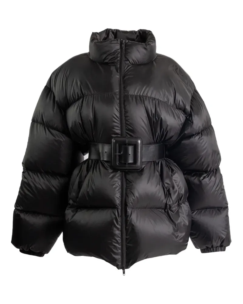 Balenciaga Steppjacke mit Gürtel - Schwarz Schwarz
