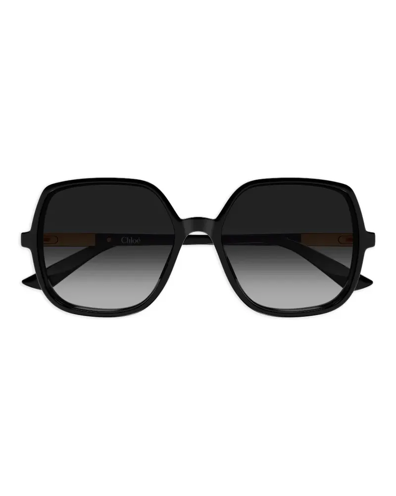 Chloé Sonnenbrille mit Oversized-Gestell - Schwarz Schwarz