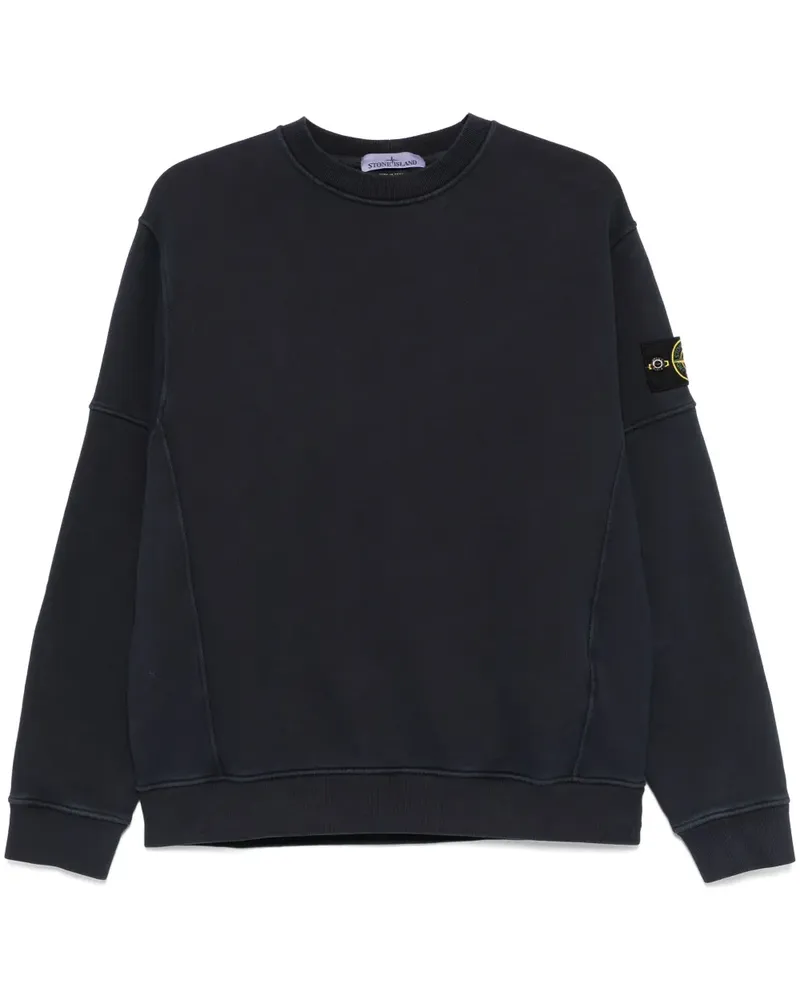 Stone Island Sweatshirt mit Kompass-Patch - Blau Blau
