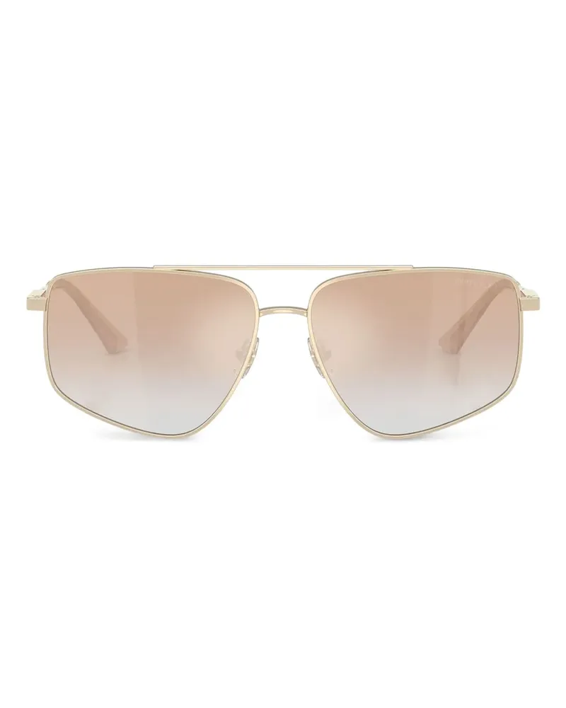 Jimmy Choo Sonnenbrille mit geometrischem Gestell - Gold Gold