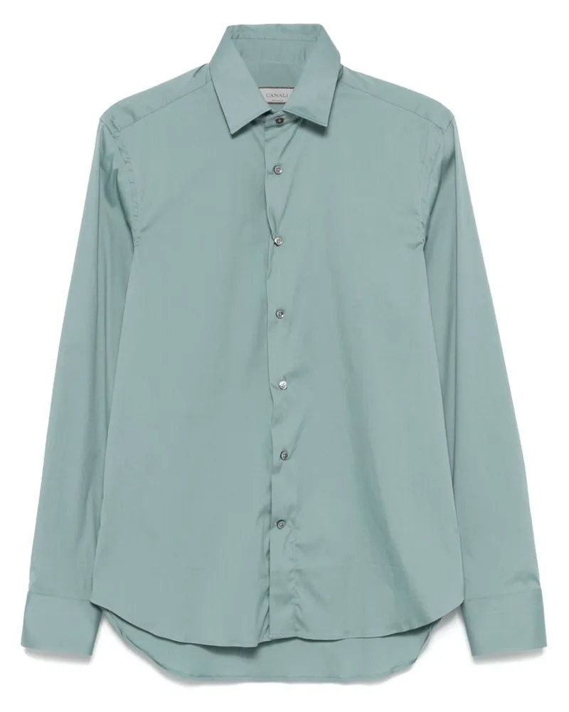 Canali Hemd mit klassischem Kragen Blau
