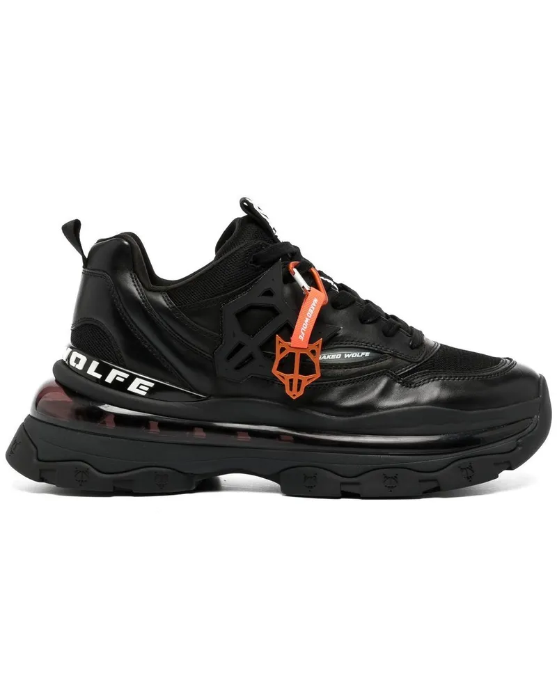 Naked Wolfe Sneakers mit dicker Sohle - Schwarz Schwarz