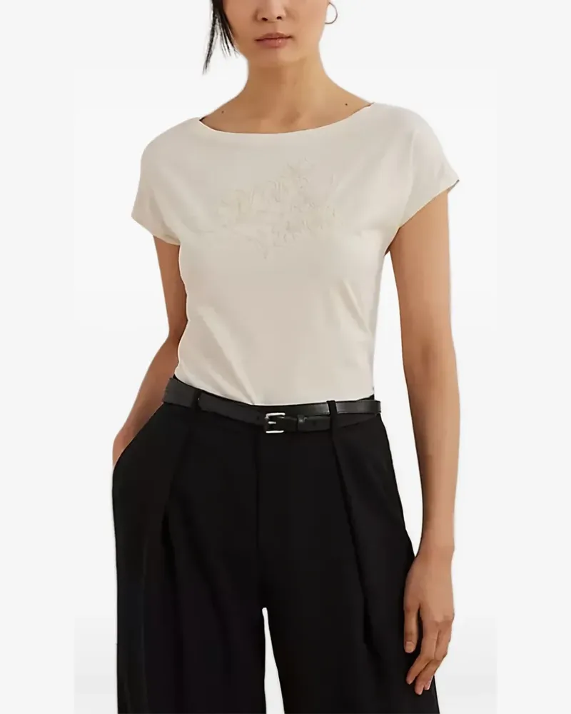 Ralph Lauren Besticktes T-Shirt - Weiß Weiß