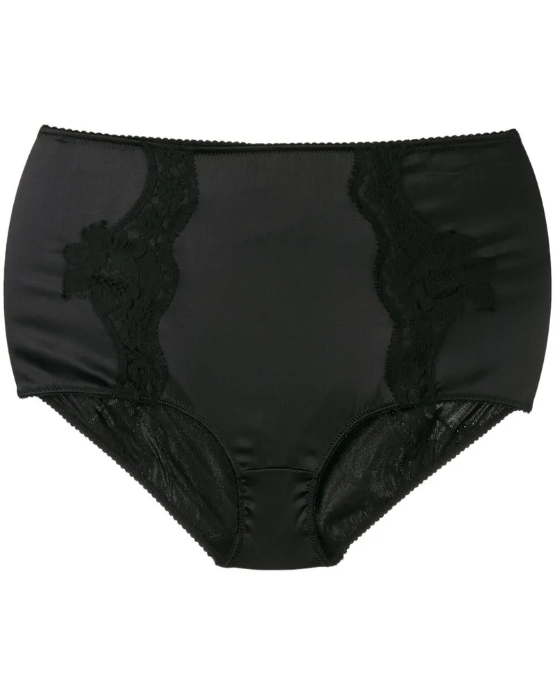 Dolce & Gabbana Hoch sitzender Slip - Schwarz Schwarz